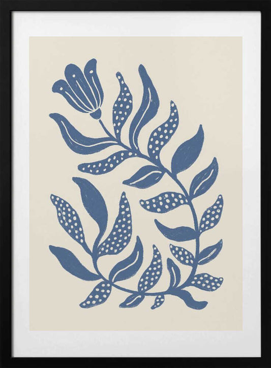 Blue Dotted Botanicals - Art Print by Krisztina Jung