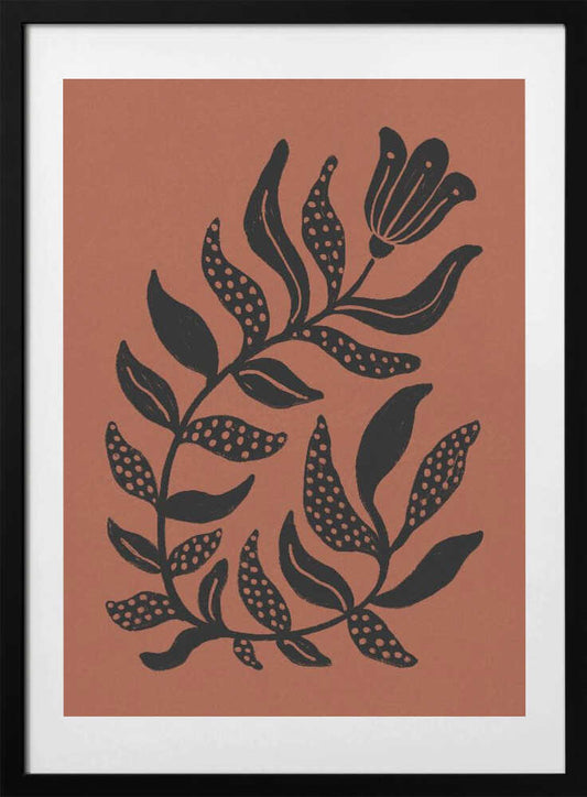 Earthy Botanical Bloom - Art Print by Krisztina Jung