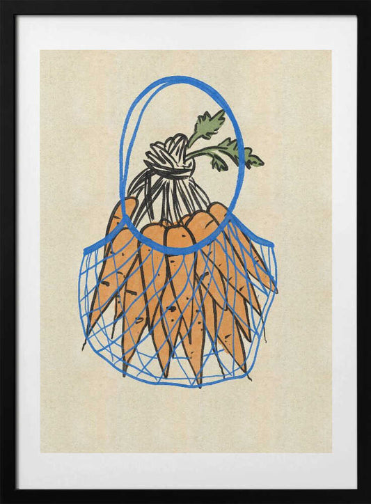 Fresh Carrots Net Bag - Art Print by Nicholas