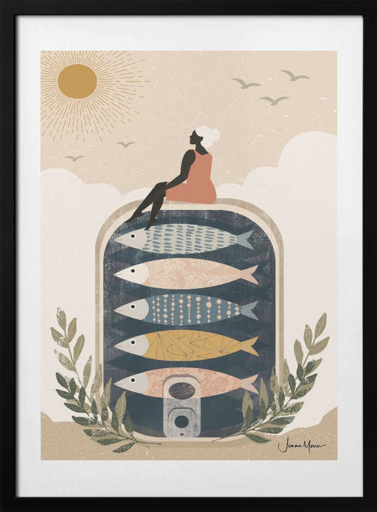 Coastal Sardine Serenity - Art Print by Jemma Morris