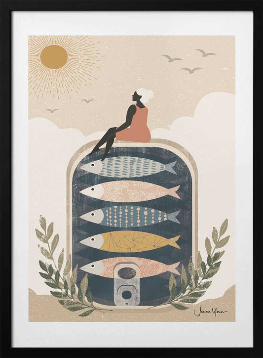 Coastal Sardine Serenity - Art Print by Jemma Morris