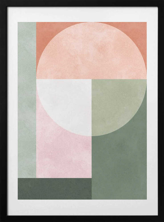 Earthy Geometric Circle - Art Print by Vitor Costa