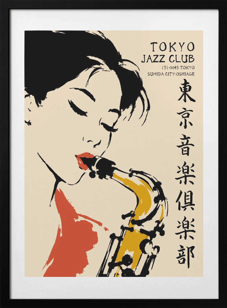 Tokyo Jazz Woman - Art Print by Patryk Krygowski