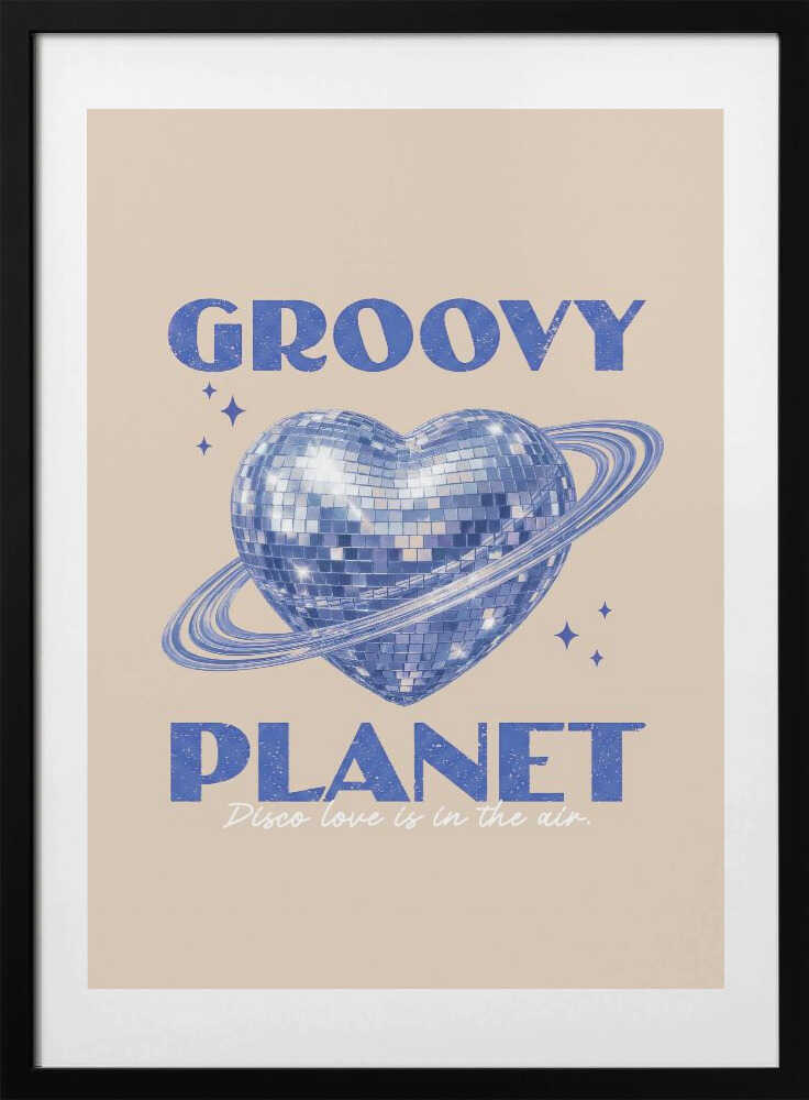 Groovy Disco Planet - Art Print by Melloi Art Prints