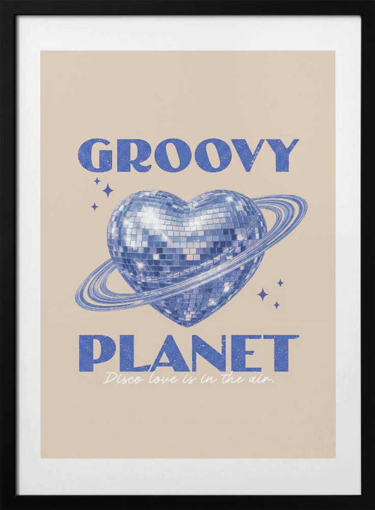 Groovy Disco Planet - Art Print by Melloi Art Prints