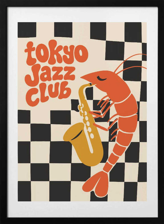 Tokyo Jazz Sax Shrimp - Art Print by Patryk Krygowski