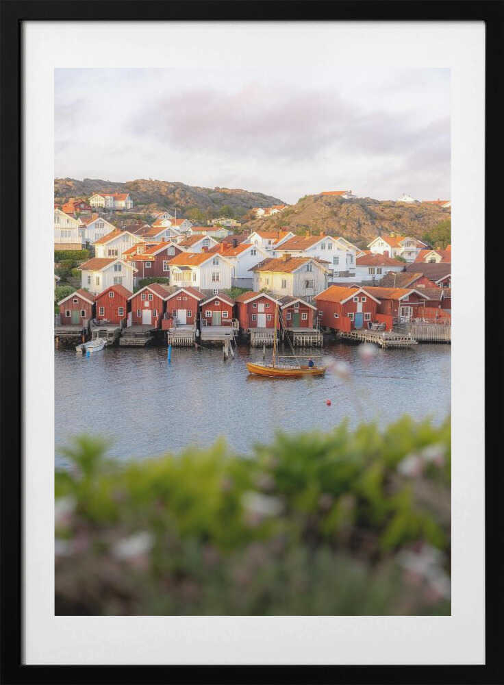 Nordic Coastal Village - Art Print by Julien Pröpper