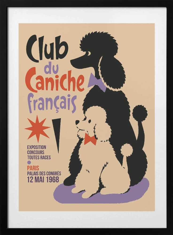 Elegant French Poodles - Art Print by Patryk Krygowski