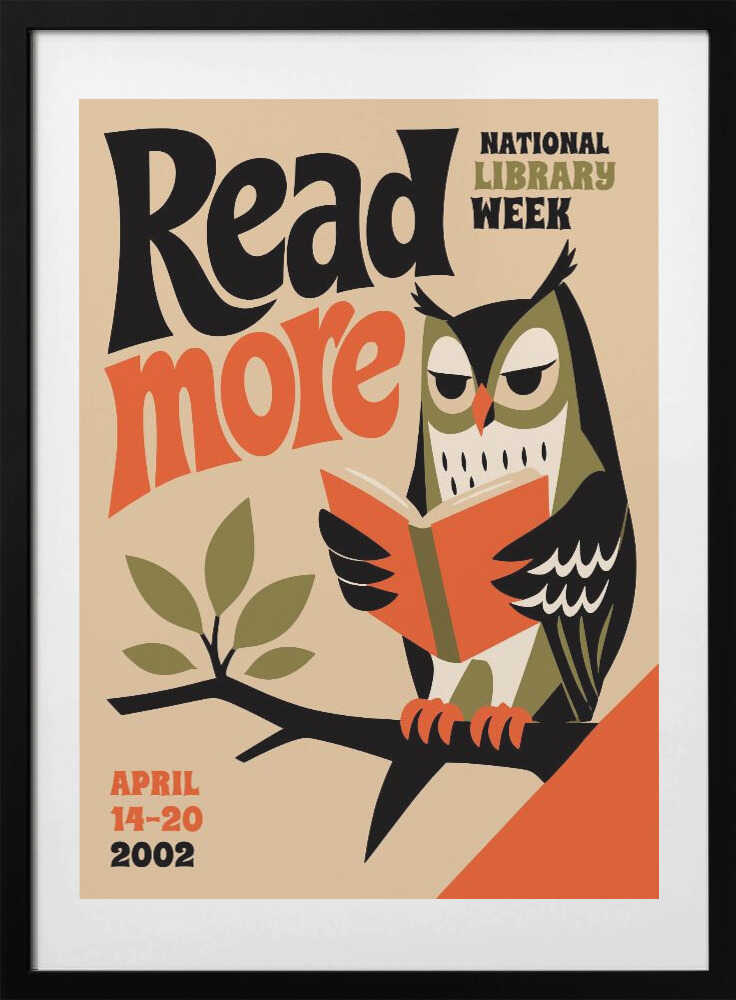 Wise Owl Reading - Art Print by Patryk Krygowski