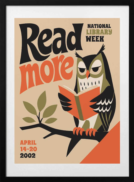 Wise Owl Reading - Art Print by Patryk Krygowski