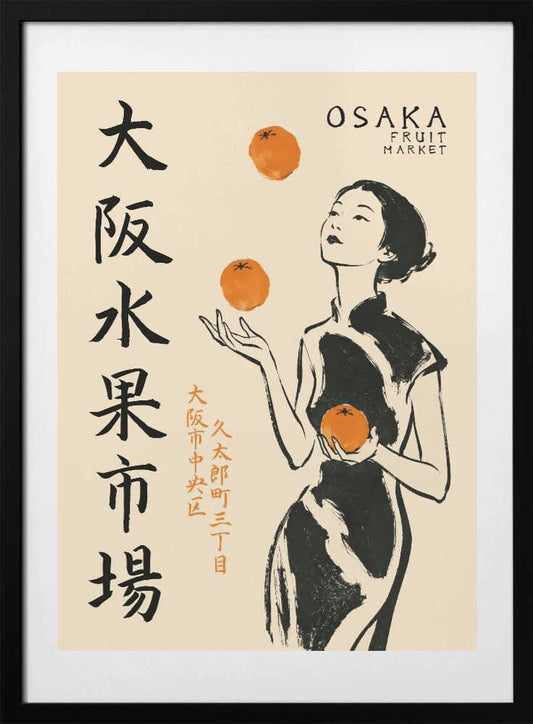 Osaka Fruit Market Woman - Art Print by Patryk Krygowski