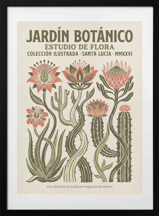 Botanical Desert Garden - Art Print by Andreas Magnusson