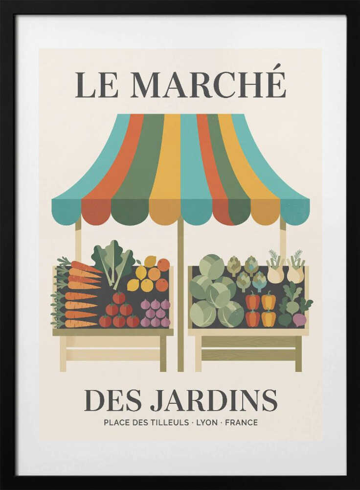 French Garden Market - Art Print by Andreas Magnusson