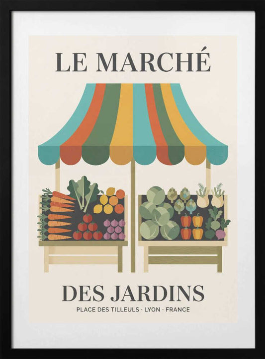 French Garden Market - Art Print by Andreas Magnusson