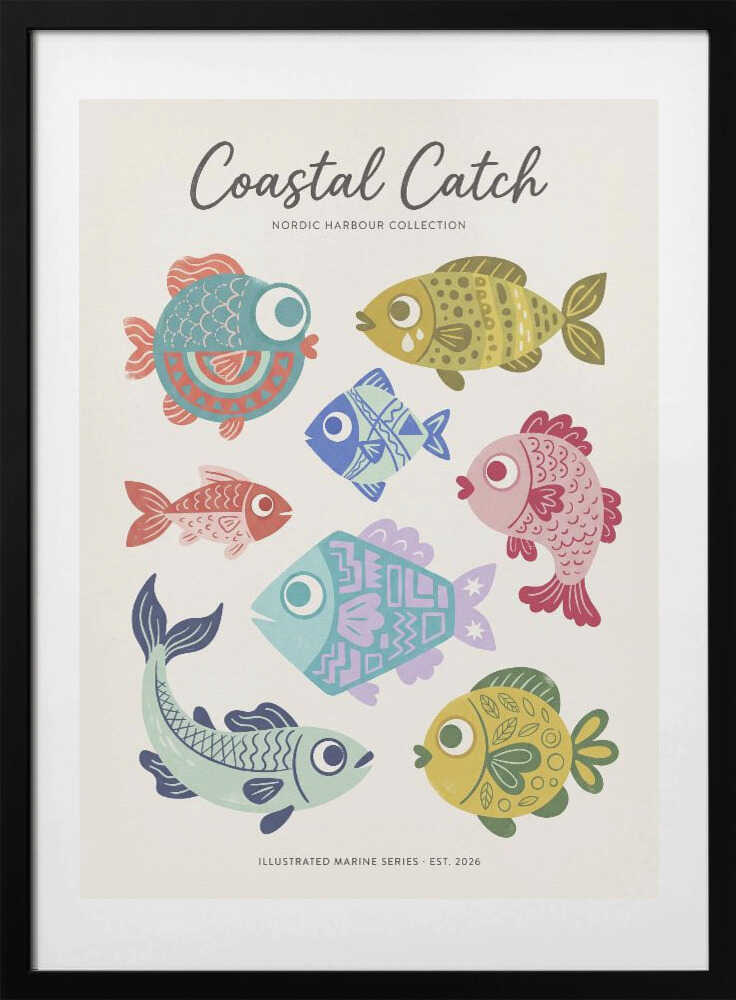 Playful Marine Life - Art Print by Andreas Magnusson
