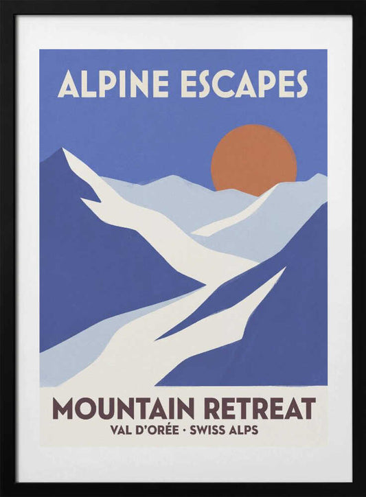Alpine Mountain Retreat - Art Print by Andreas Magnusson