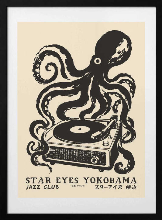 Octopus Jazz Turntable - Art Print by Patryk Krygowski