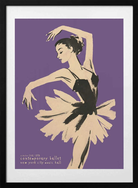 Graceful Ballerina Pose - Art Print by Patryk Krygowski