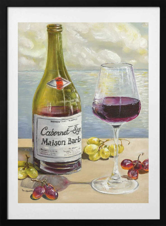 Red Wine Still Life - Art Print by Marina Kozyr