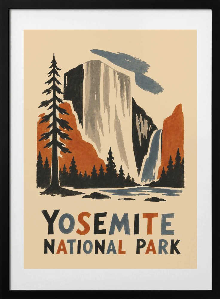 Yosemite Valley Falls - Art Print by Patryk Krygowski
