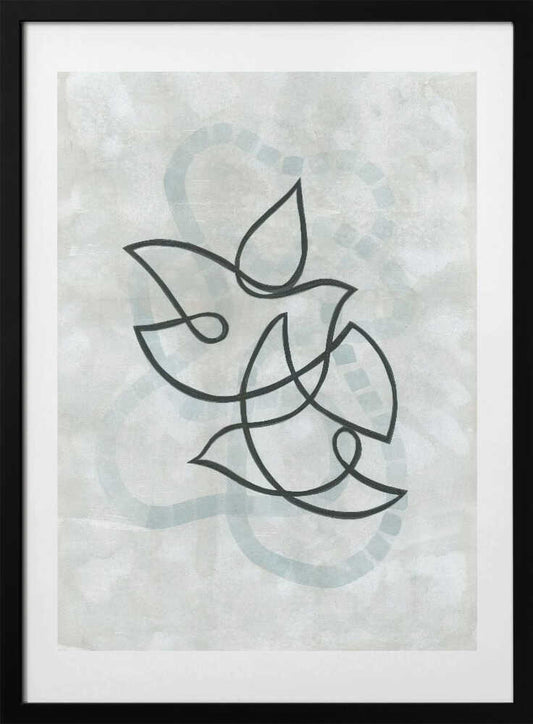 Harmonious Dove Lines - Art Print by Isabelle Brent