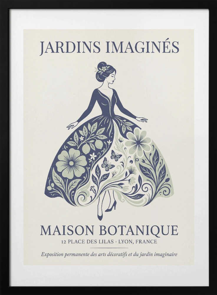 Elegant Botanical Woman - Art Print by Andreas Magnusson