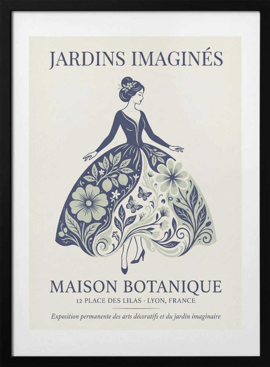 Elegant Botanical Woman - Art Print by Andreas Magnusson