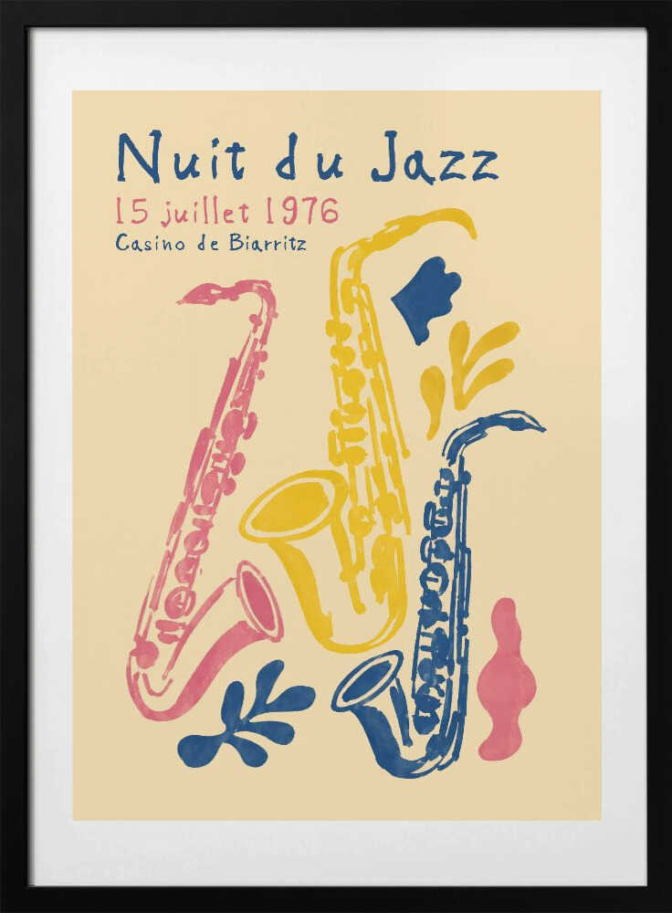 Jazz Nuit Saxophones - Art Print by Patryk Krygowski