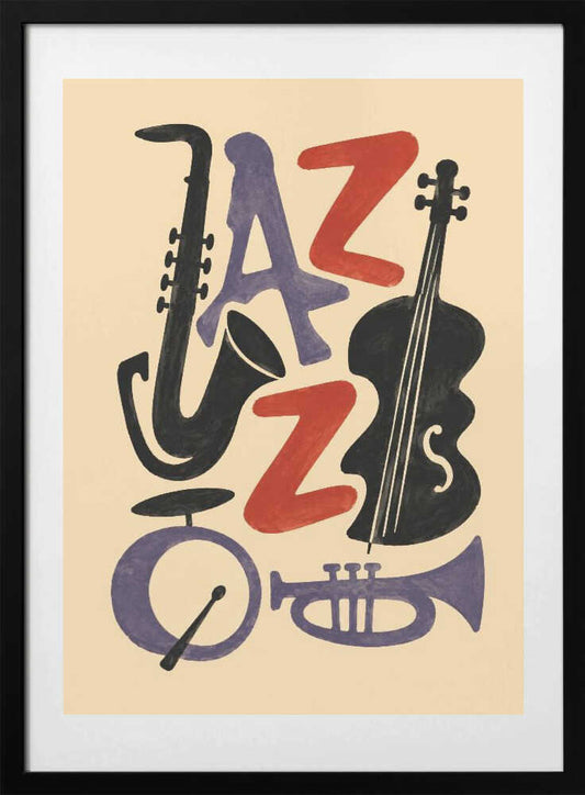 Vibrant Jazz Instruments - Art Print by Patryk Krygowski