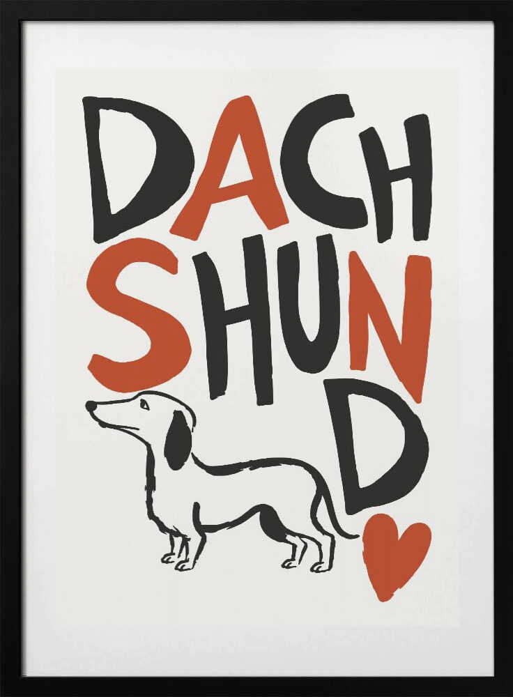 Dachshund Love - Art Print by Patryk Krygowski