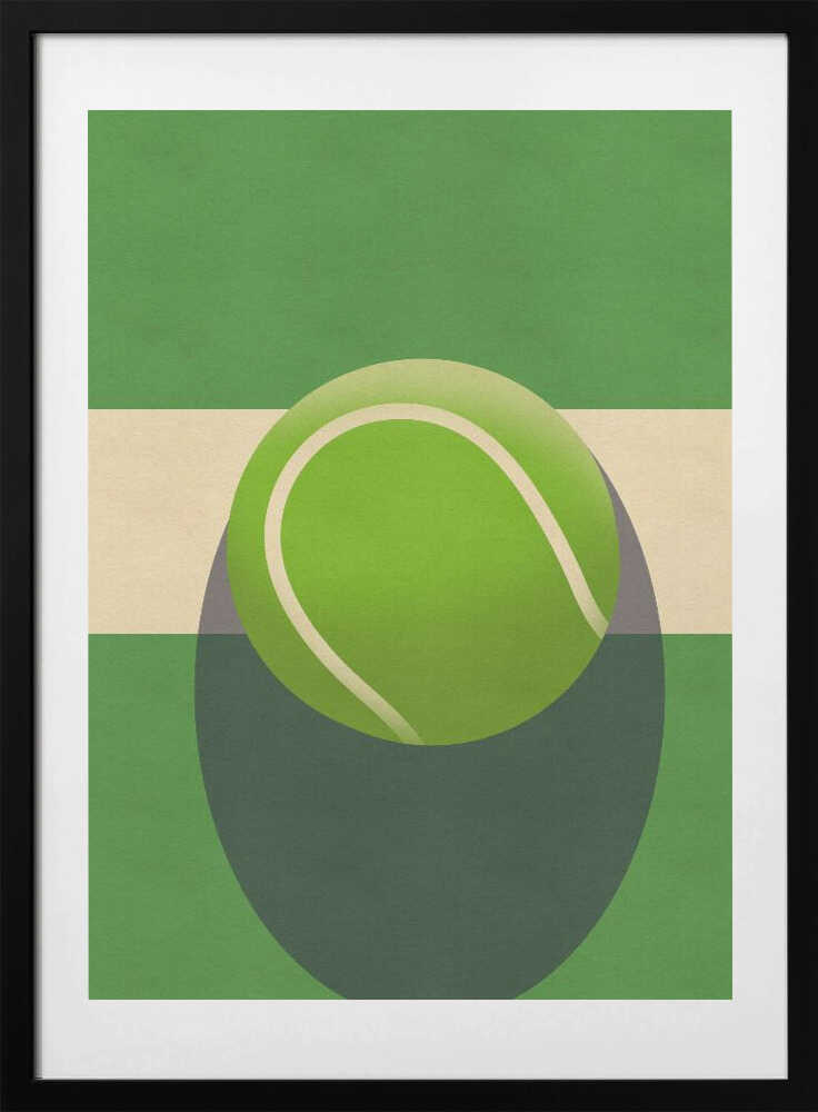 Green Court Tennis Ball - Art Print by Nicholas