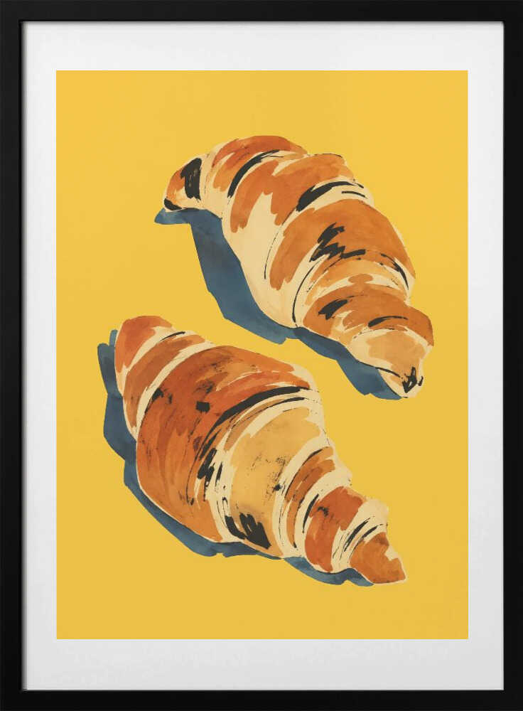 Golden Croissants - Art Print by Patryk Krygowski
