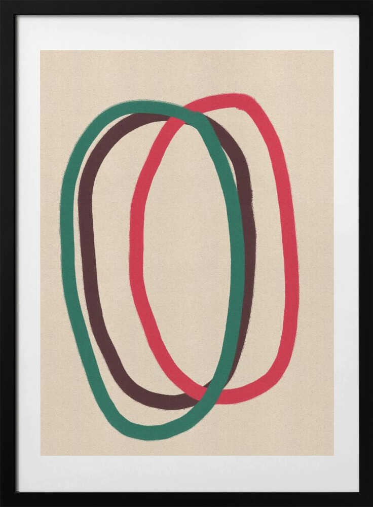 Abstract Intersecting Ovals - Art Print by Nicholas
