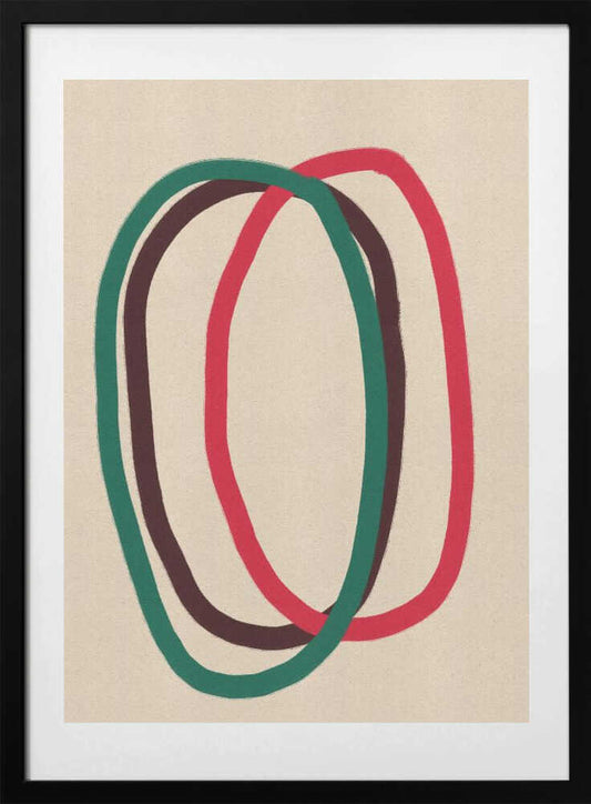 Abstract Intersecting Ovals - Art Print by Nicholas