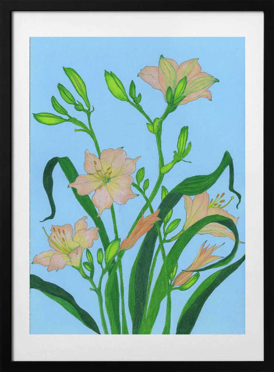 Soft Peach Blooms - Art Print by Viktoriia Saunina