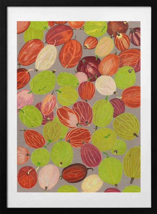 Colorful Gooseberries - Art Print by Viktoriia Saunina