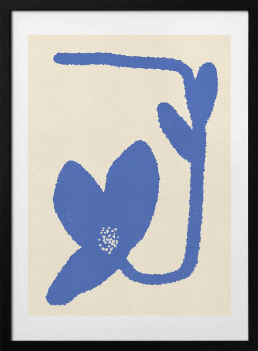 Bold Blue Bloom - Art Print by Nicholas