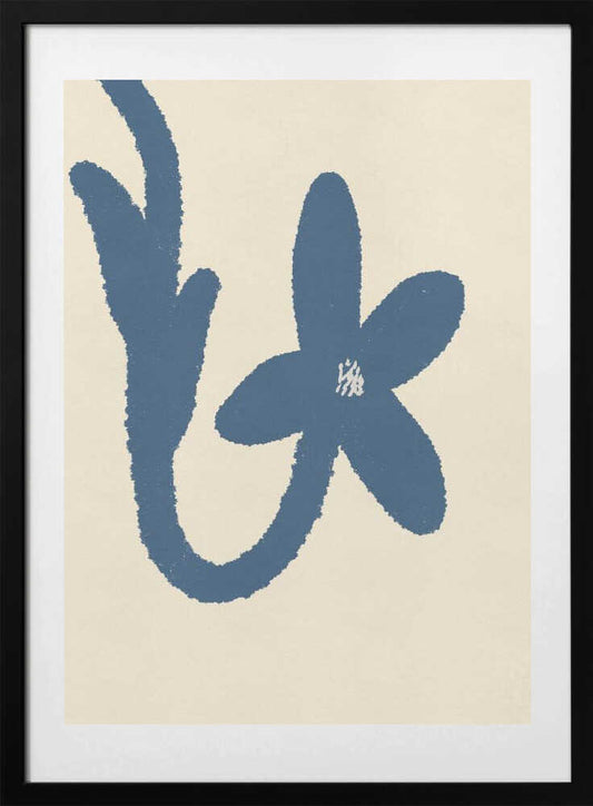 Simple Blue Floral - Art Print by Nicholas