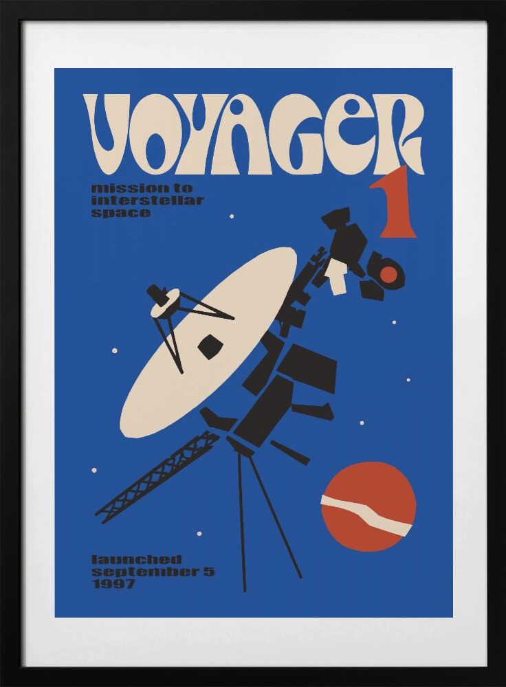 Voyager 1 Interstellar Mission - Art Print by Patryk Krygowski