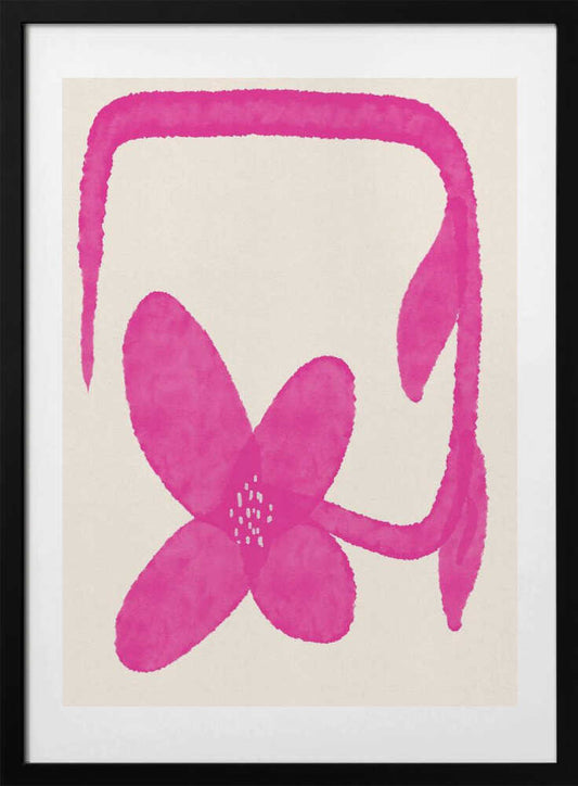 Pink Abstract Bloom - Art Print by Nicholas