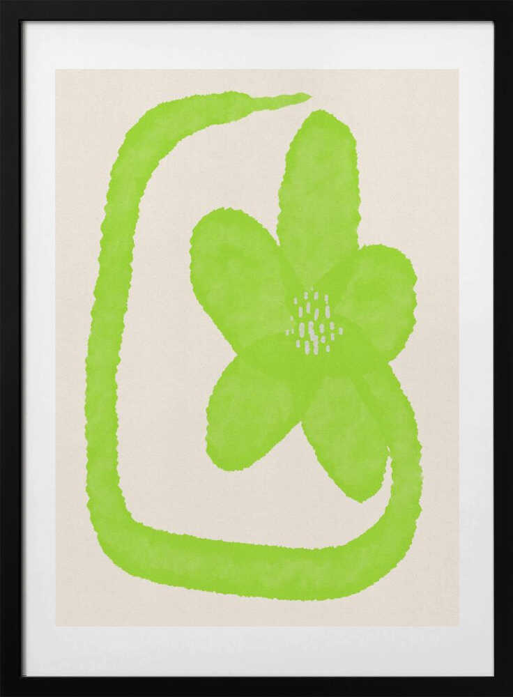 Green Abstract Bloom - Art Print by Nicholas