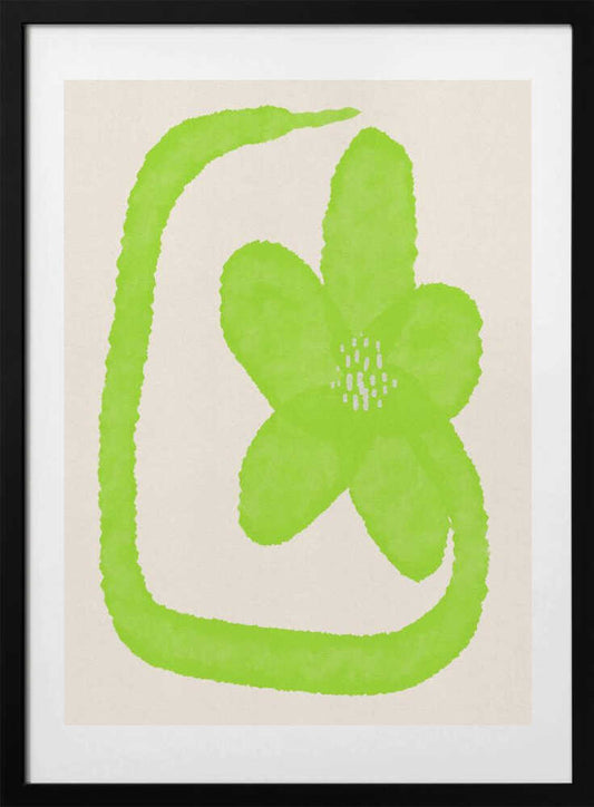 Green Abstract Bloom - Art Print by Nicholas