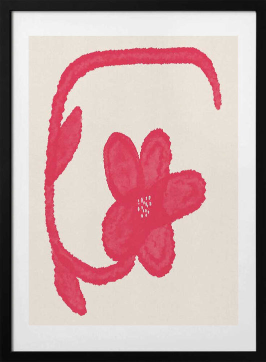 Red Abstract Bloom - Art Print by Nicholas