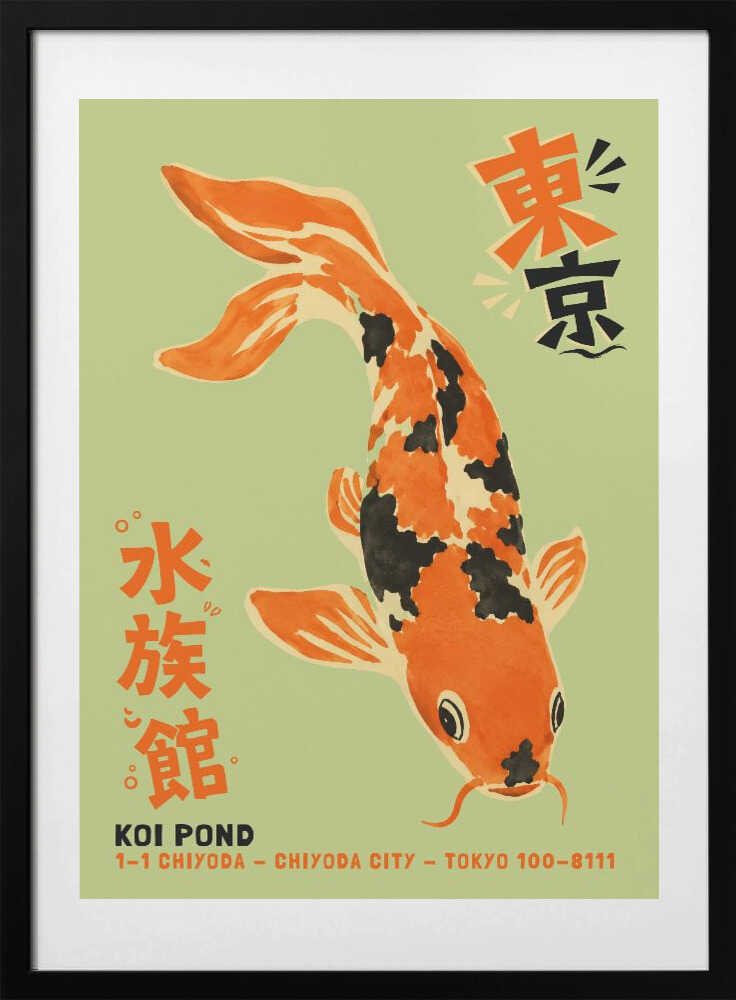 Vibrant Tokyo Koi - Art Print by Patryk Krygowski