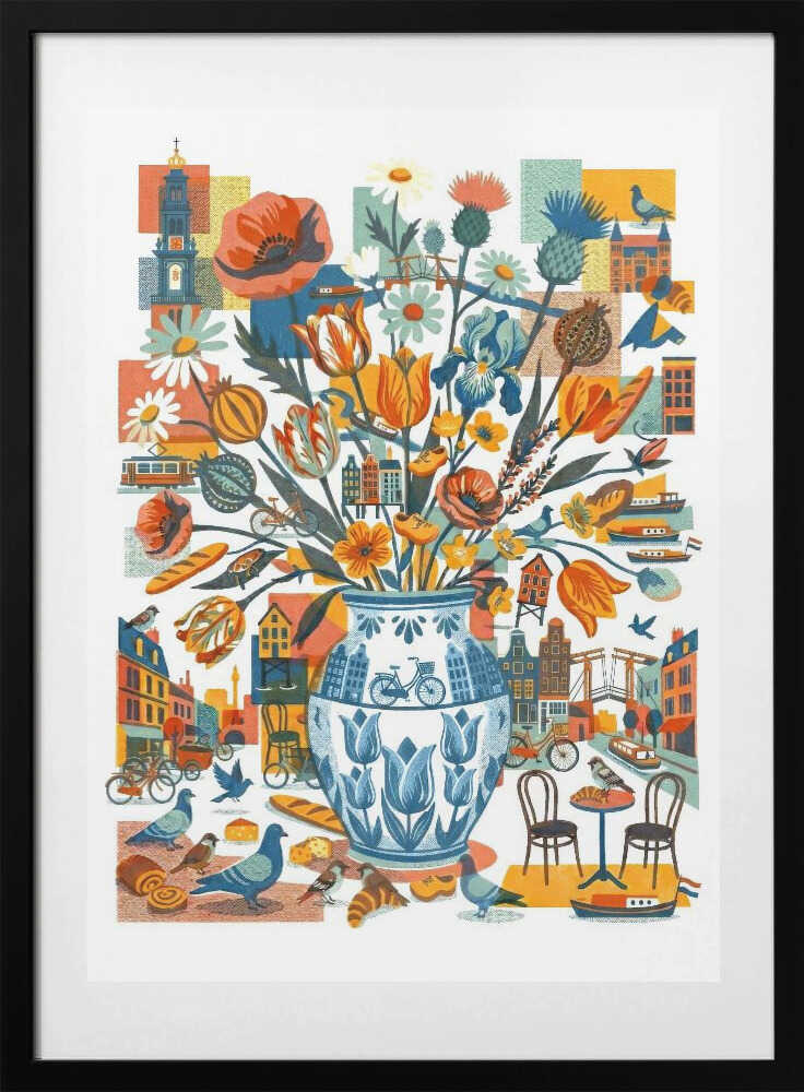 Amsterdam City Blooms - Art Print by Sander van Laar