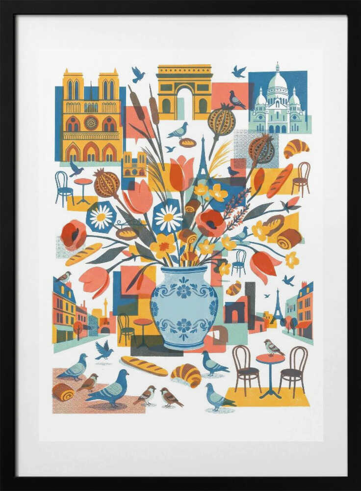A Parisian Bouquet - Art Print by Sander van Laar