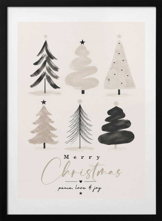 Modern Christmas Trees - Art Print by Treechild