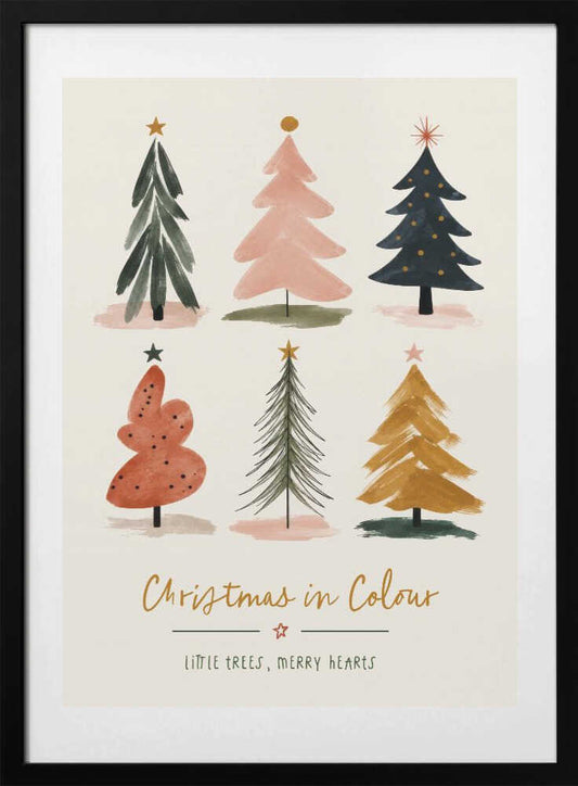 Christmas Trees in Color - Art Print by Treechild