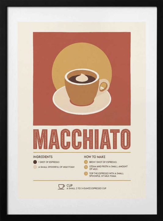 Classic Macchiato Recipe - Art Print by Andreas Magnusson