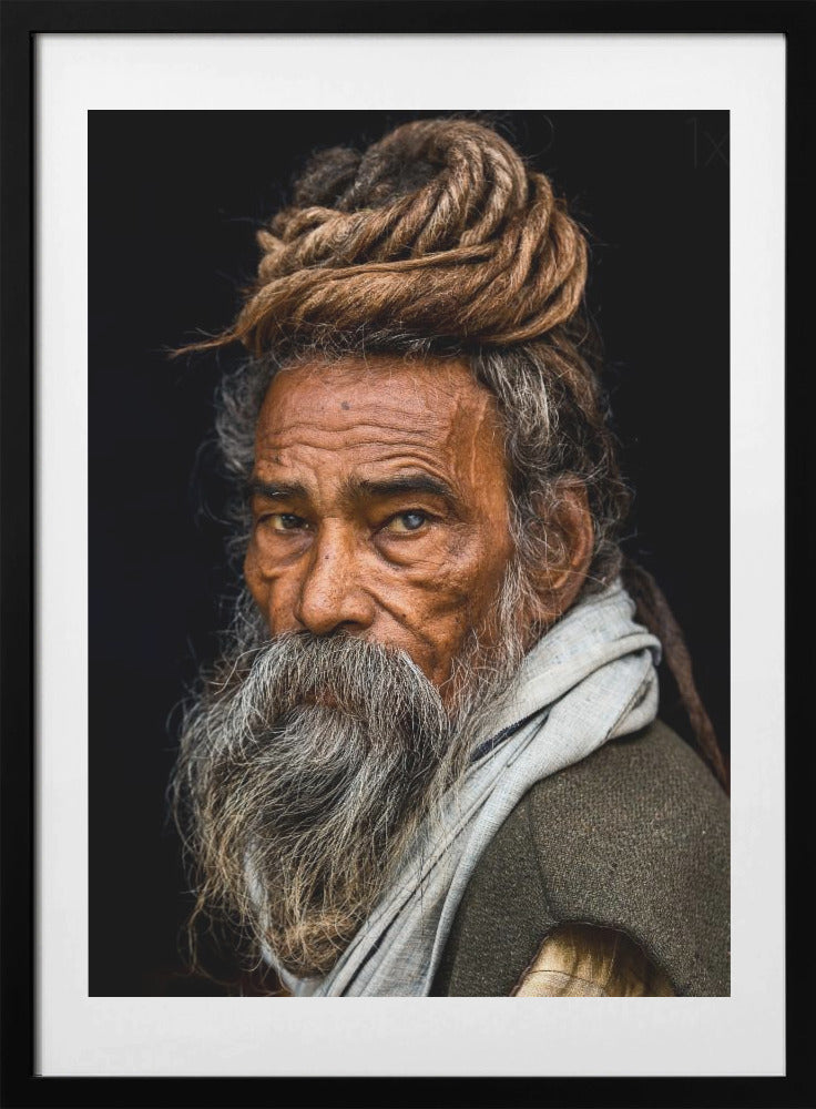 Portrait of a Sadhu... - Art Print by Rakesh J.V